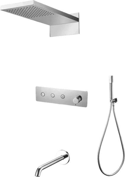 Душевой комплект Boheme Fusion 130-2-CR, С ВНУТРЕННЕЙ ЧАСТЬЮ, Chrome Sancos — Оригинал
