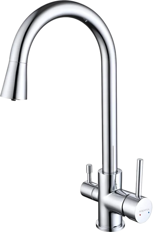 Смеситель для кухни AQUATEK AQ1085CR с краном для питьевой воды, хром Sancos — официальный сайт