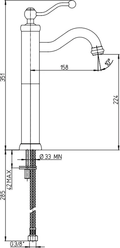 Смеситель для раковины Paini Duomo 88PJ205LL матовое золото PVD Sancos — официальный сайт