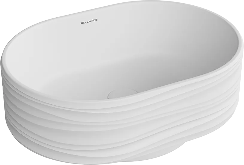 Накладная раковина KERAMA MARAZZI Sabbia 50 белая матовая Sancos — официальный сайт