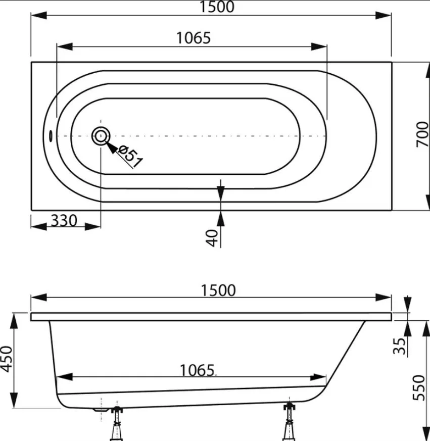 Акриловая ванна Vagnerplast Kasandra VPBA157KAS2X-04 без опоры 150x70 см, пристенная, ультрабелая Sancos — официальный сайт