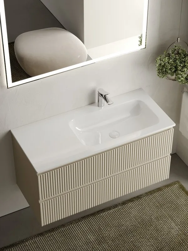 Тумба с раковиной Sancos Snob R 100 см, R, beige soft Sancos — официальный сайт