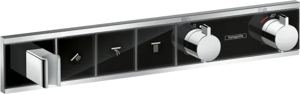 Термостатический смеситель встраиваемый Hansgrohe RainSelect 15356600, для душа, шлифованный черный  Sancos — Оригинал