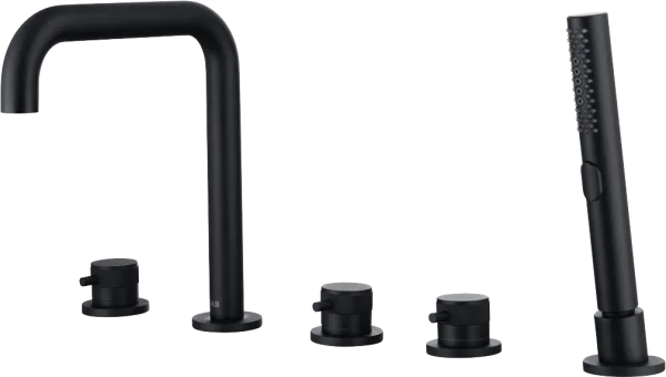 Смеситель на борт ванны Allen Brau Priority 5.31007-31, чёрный матовый Sancos — Оригинал