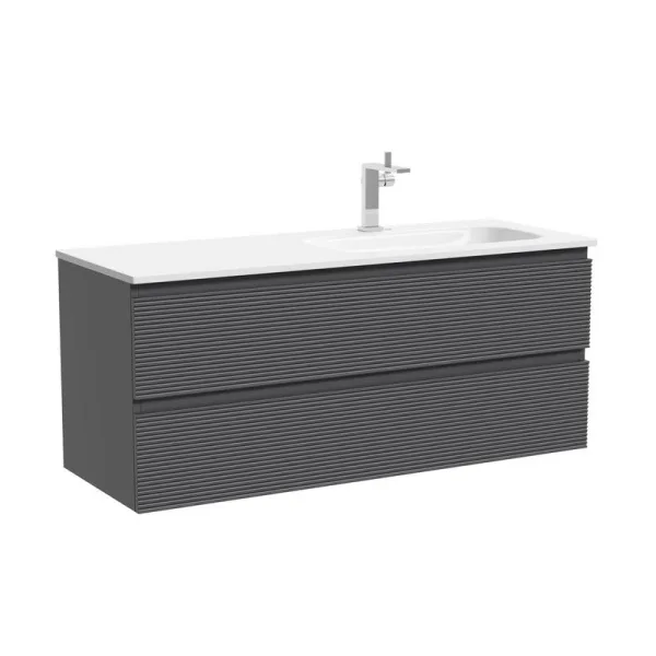 Тумба под раковину Sancos Folk 120 подвесная правая Grey soft (темно-серый), FL120RGS Sancos — Оригинал