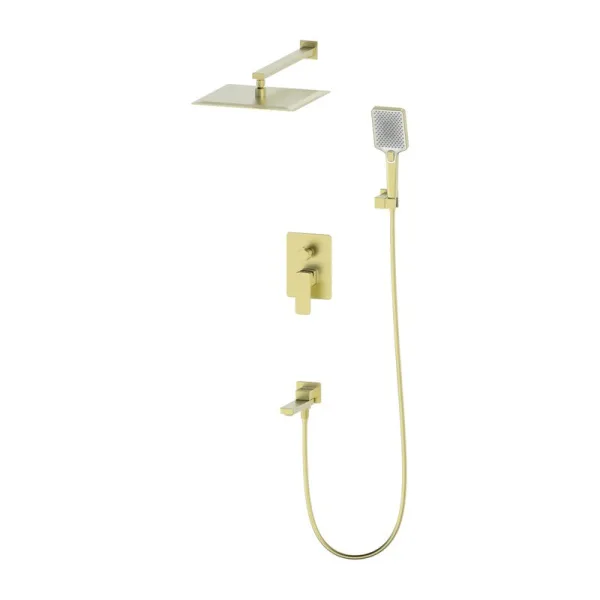 Душевой комплект Oliveeka D OL-939003-BG С ВНУТРЕННЕЙ ЧАСТЬЮ, золотой матовый Sancos — Оригинал