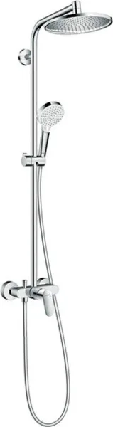 Душевая стойка Hansgrohe Crometta S 240 1jet Showerpipe EcoSmart 27269000, 9 л Sancos — Оригинал