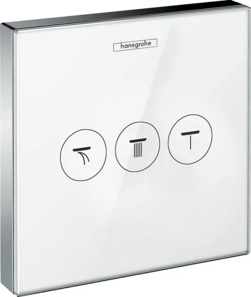 Переключатель потоков Hansgrohe ShowerSelect 15736400 на три потребителя, белый Sancos — Оригинал