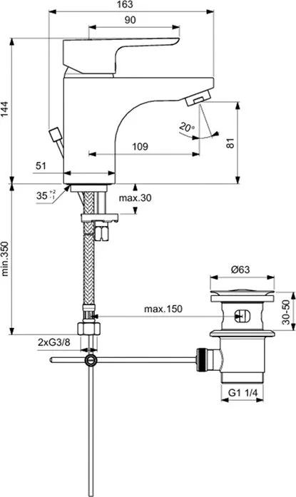 Смеситель для раковины Ideal Standard Ceraplan III B0704AA GRANDE Sancos — официальный сайт