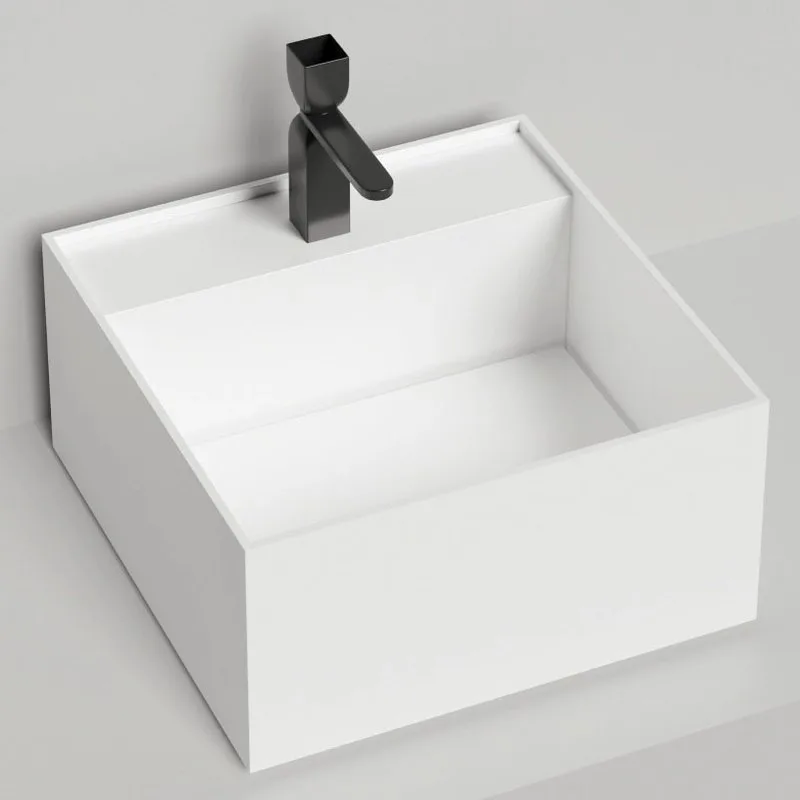Накладная раковина Salini Armonia Square Top 02 130512TG белый Sancos — официальный сайт