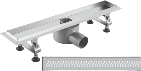 Душевой трап (лоток) RGW Shower Drain SDR-01-80-E1 80 см, с решеткой и опорами Sancos — Оригинал