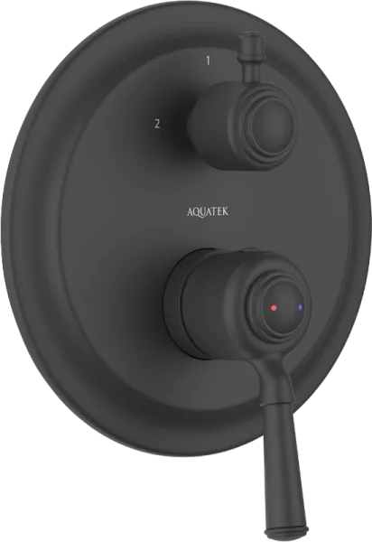 Встраиваемый смеситель AQUATEK Классик AQ1546MB С ВНУТРЕННЕЙ ЧАСТЬЮ, матовый черный Sancos — Оригинал