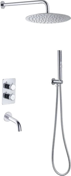 Душевой комплект Allen Brau Priority 5.31014-00, С ВНУТРЕННЕЙ ЧАСТЬЮ, хром Sancos — Оригинал