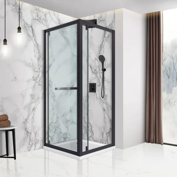 Душевой уголок Vincea Stile VSS-2ST9090CLB-L 90х90 см, профиль черный Sancos — Оригинал