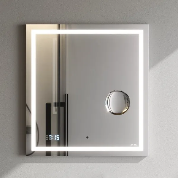 Зеркало AM.PM Gem 65 с LED-подсветкой, часами и косметическим зеркалом Sancos — Оригинал