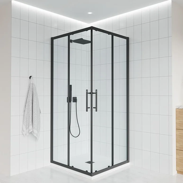 Душевой уголок Veconi Evo 300 B 120х80 см, профиль матовый черный, стекло прозрачное Sancos — официальный сайт