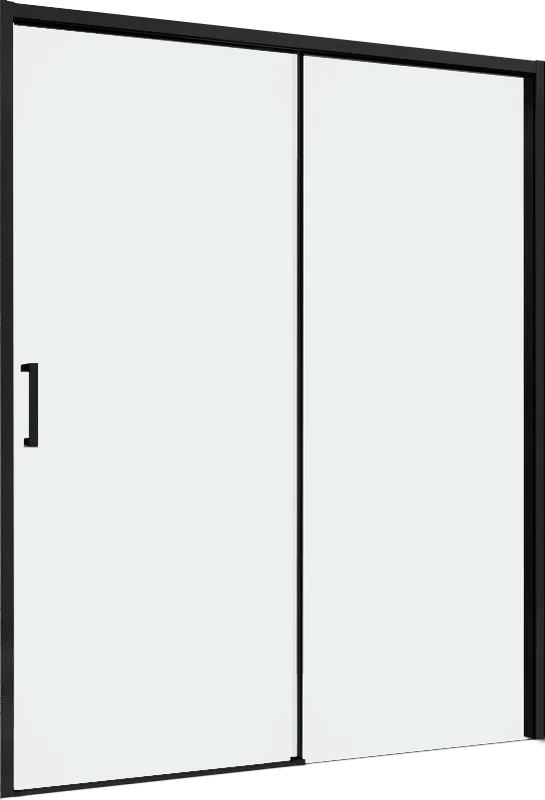 Душевая дверь в нишу Abber Komfort AG93170B 170 см, профиль черный, стекло прозрачное Sancos — официальный сайт
