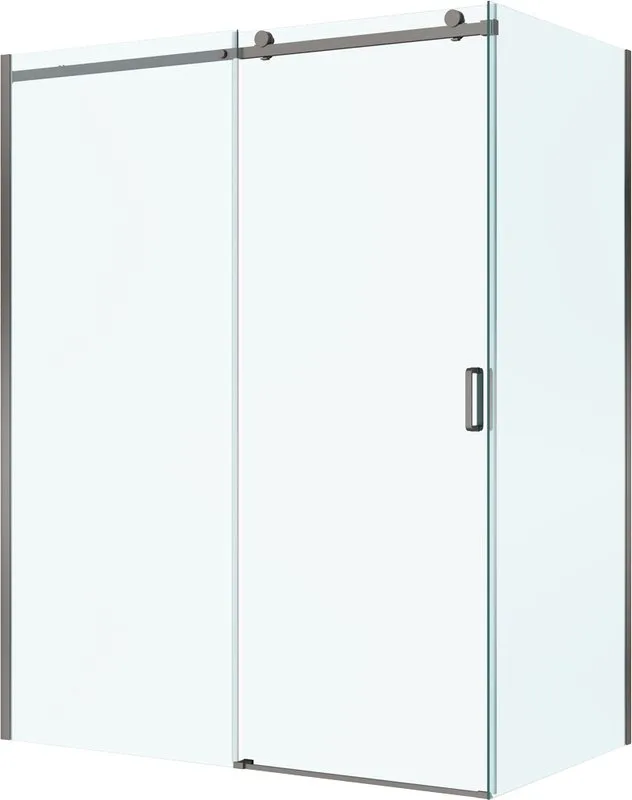 Душевой уголок BelBagno Soft Close-2 AH-1-160/80-C-GM профиль оружейная сталь Sancos — официальный сайт