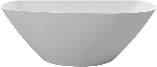 Ванна из искусственного камня WHITECROSS Topaz 170x80 см, отдельностоящая, матовая белая, асимметрич Sancos — Оригинал
