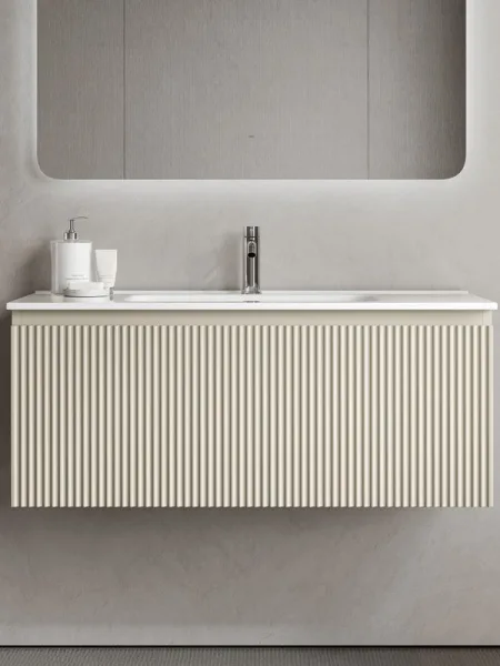 Тумба под раковину Sancos Snob R 1.0 100 подвесная Beige soft (капучино), SNR1.0100CE Sancos — Оригинал