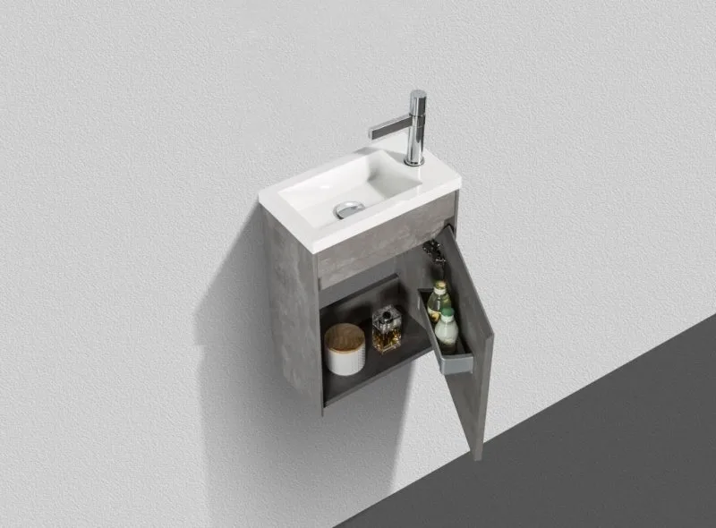 Тумба под раковину без столешницы BelBagno Pietra Mini 46 R stucco cemento Sancos — официальный сайт