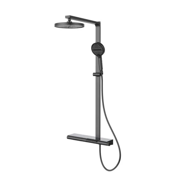 Душевая стойка Vincea Aspire VSFS-4AS1GM, с изливом, вороненая сталь Sancos — Оригинал