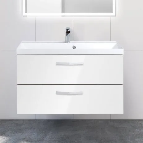 Тумба под раковину без столешницы BelBagno Aurora 90 bianco lucido Sancos — Оригинал