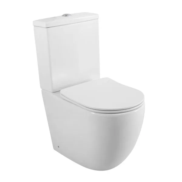 Унитаз-компакт напольный BelBagno Amanda BB051CPR BB089SC с микролифтом, безободковый, глянцевый бел Sancos — Оригинал