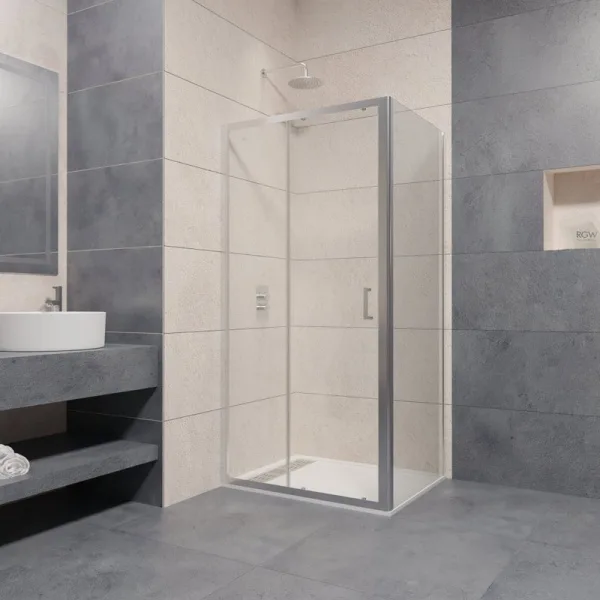 Душевой уголок RGW Passage PA-14+120 см (118-122)x120x195 профиль хром, стекло прозрачное Sancos — Оригинал