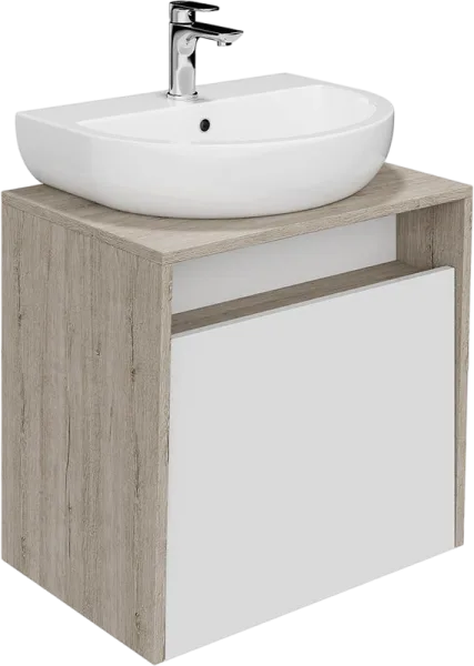 Тумба под раковину без столешницы KERAMA MARAZZI Pro 60 подвесная, белый, дуб орегон Sancos — Оригинал