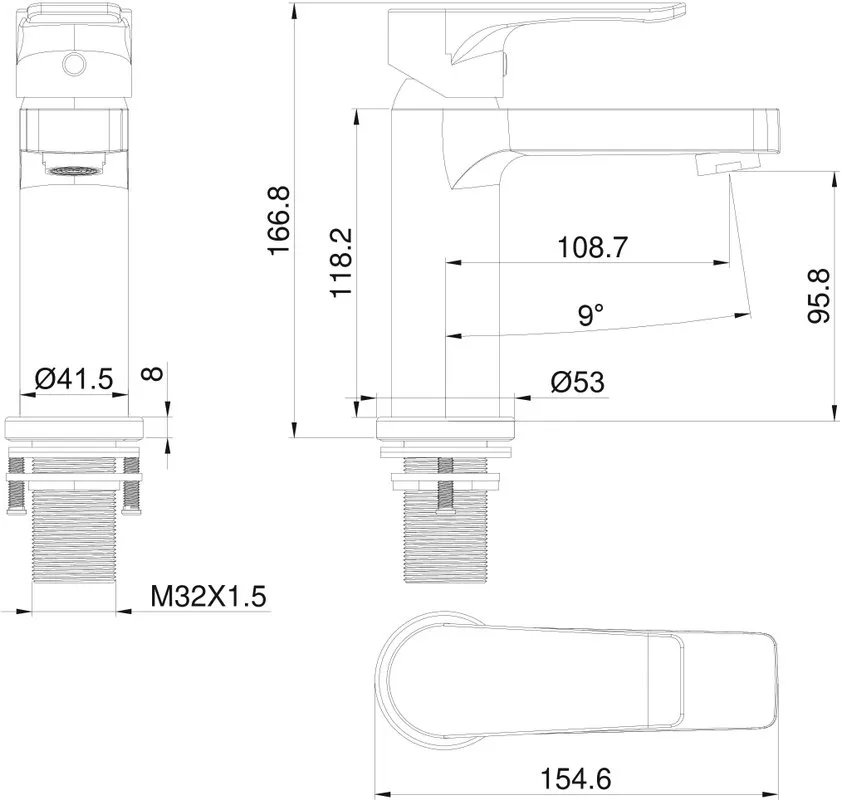 Смеситель для раковины Wonzon & Woghand WW-A40222-CR хром Sancos — официальный сайт
