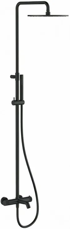Душевая стойка Splendy Relax P RP208ZTR30C1BM, термостат, с изливом, черный матовый Sancos — официальный сайт