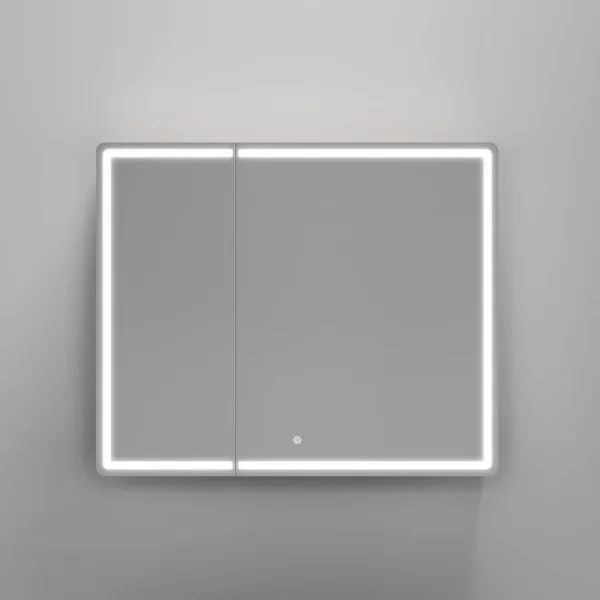 Зеркало-шкаф Sancos Mirror 90 с подсветкой, дуб галифакс натуральный Sancos — Оригинал