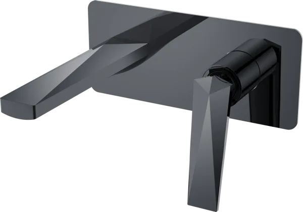 Смеситель для раковины Boheme Venturo 375-SGM С ВНУТРЕННЕЙ ЧАСТЬЮ, shine gun metal Sancos — Оригинал
