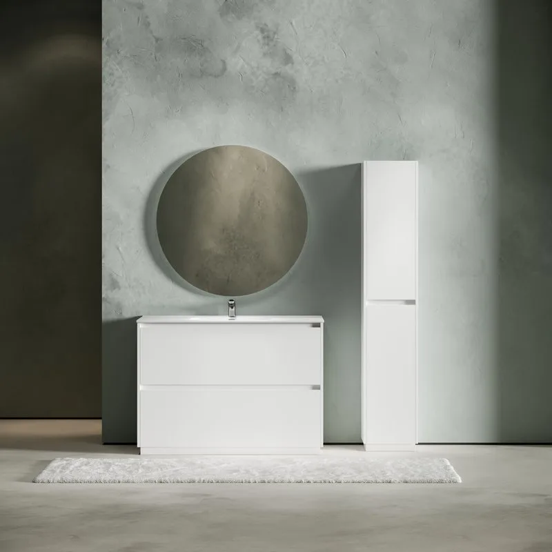 Тумба с раковиной Sancos Libra Floor 120 белый глянец, белая раковина CN7006 Sancos — официальный сайт