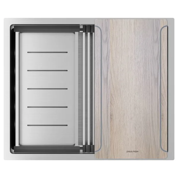 Мойка кухонная Paulmark Next-Multi Sink 54 UNI PM785445-L-BS брашированная нержавеющая сталь Sancos — Оригинал