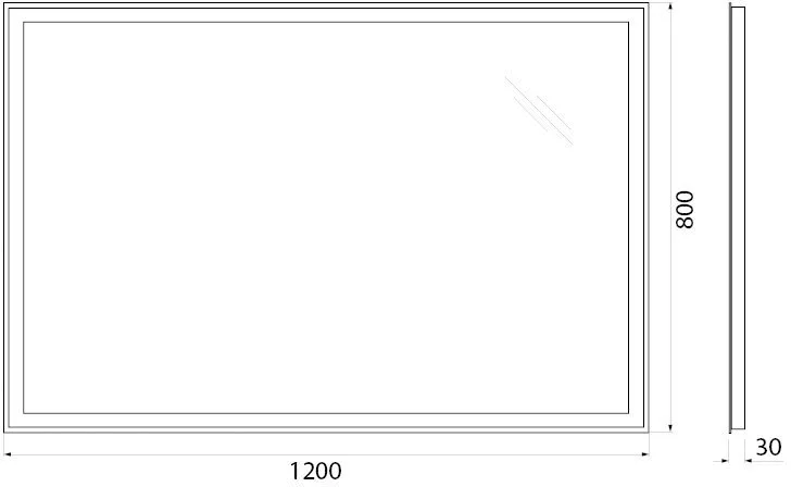 Зеркало BelBagno SPC-GRT-1200-800-LED-BTN Sancos — официальный сайт
