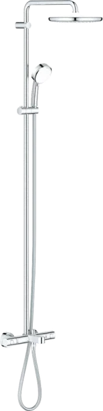 Душевая стойка Grohe Tempesta Cosmopolitan System 250 26672000, с термостатом Sancos — Оригинал