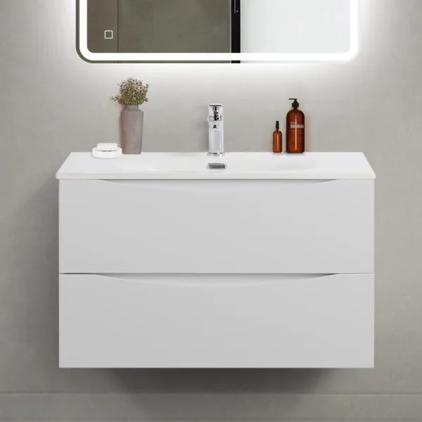 Тумба под раковину без столешницы BelBagno Marino-cer-mini 80 подвесная, bianco opaco Sancos — Оригинал