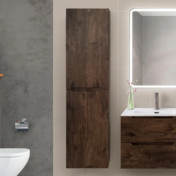 Шкаф-пенал для ванной BelBagno Etna 40 L rovere moro Sancos — Оригинал