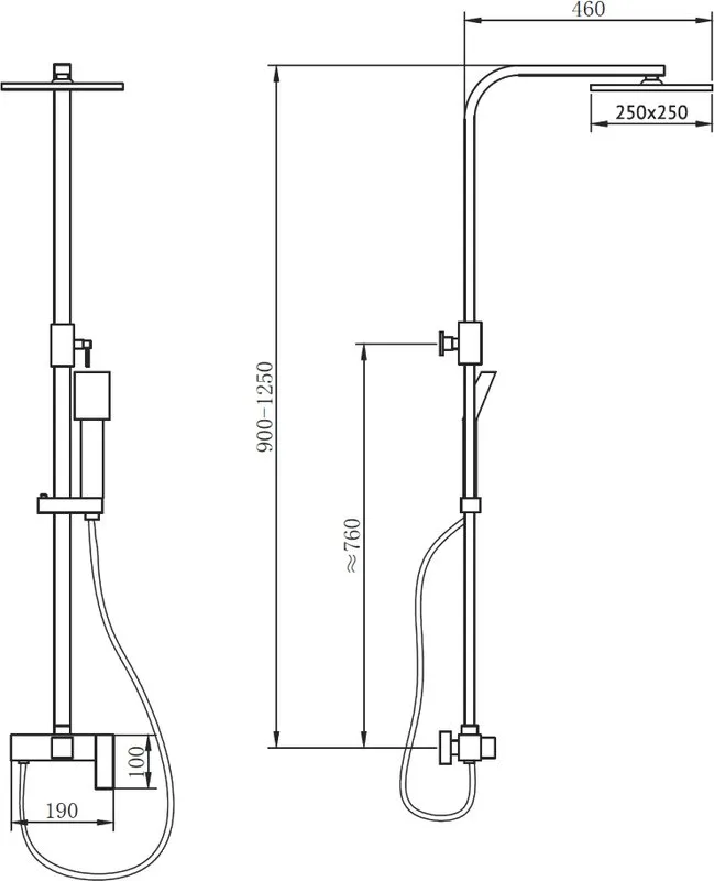 Душевая стойка Abber Daheim AF8220B, черная матовая Sancos — официальный сайт