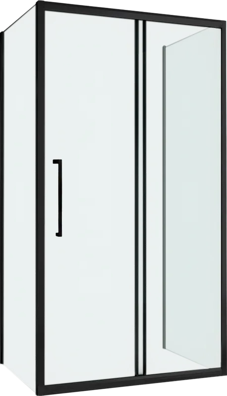 Душевой уголок Abber Schwarzer Diamant AG30170BH-S50B-S50B 170x50, профиль черный,  стекло прозрачно Sancos — официальный сайт