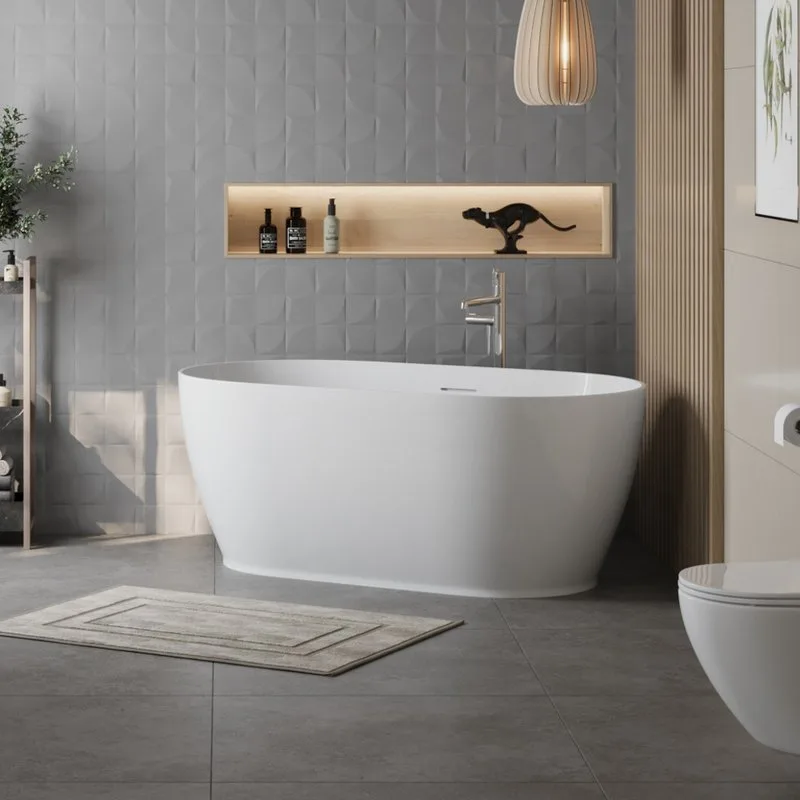 Акриловая ванна BelBagno BB413 170x80 см, отдельностоящая, белая, овальная, со сливом-переливом, с д Sancos — официальный сайт