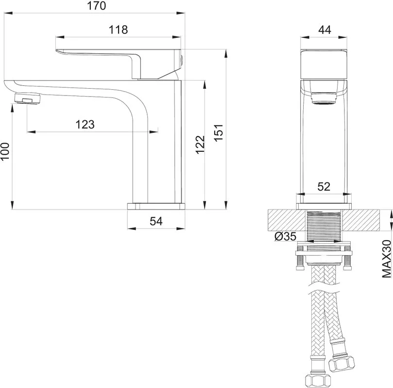 Смеситель для раковины Wonzon & Woghand WW-88139003-CR хром Sancos — официальный сайт