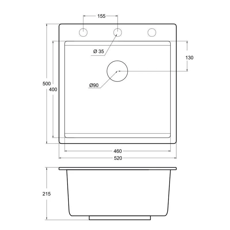 Мойка кухонная Emar Quartz EMQ-1520.Q Морион Sancos — официальный сайт