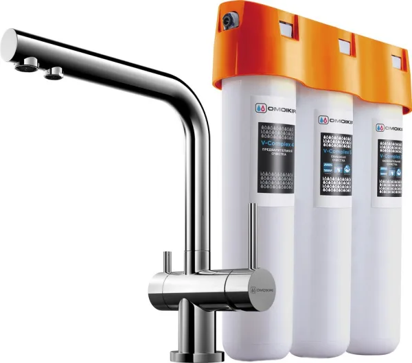 Смеситель для кухни Omoikiri Nagano C 4146.8028 с фильтром Sancos — Оригинал