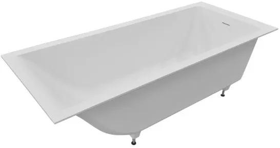 Ванна из искусственного камня Fontana Аура 180x70 см, пристенная, белая Sancos — Оригинал