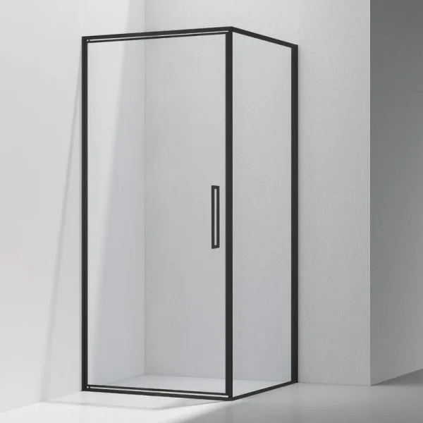 Душевой уголок Vincea Slim VSR-4SLP9090CLB 90х90 см, профиль матовый черный, стекло прозрачное Sancos — Оригинал