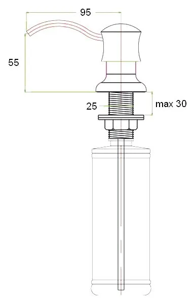 Дозатор для кухонной мойки Zorg ZR-21 хром Sancos — официальный сайт