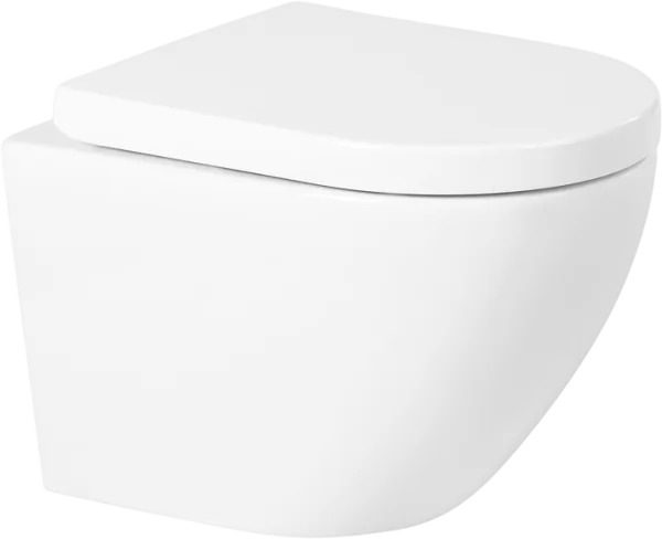 Унитаз подвесной BelBagno Sfera-r BB046CHR BB105SC с микролифтом, безободковый, глянцевый белый Sancos — Оригинал